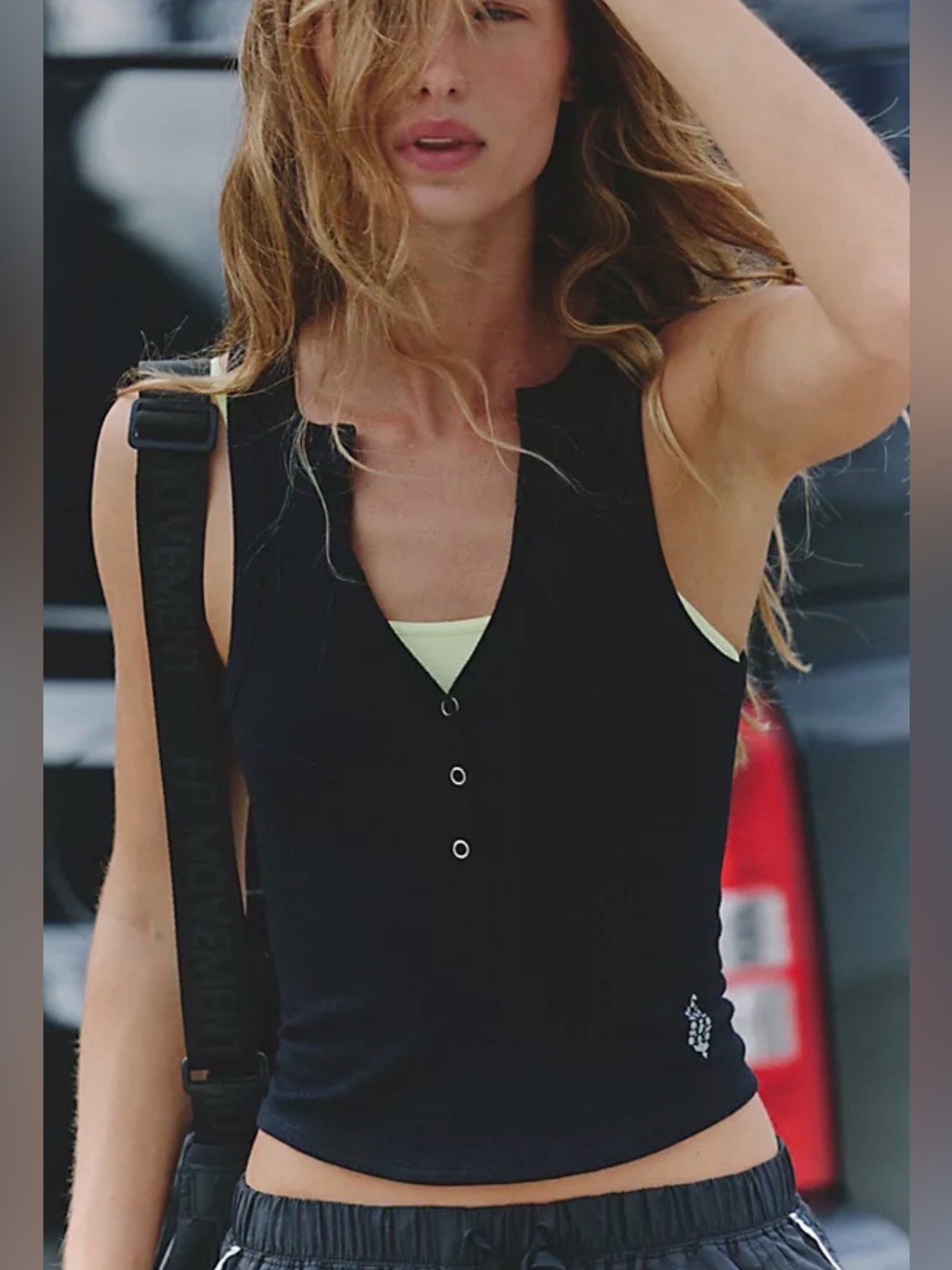 Free People Alignment tank. NWT. Black